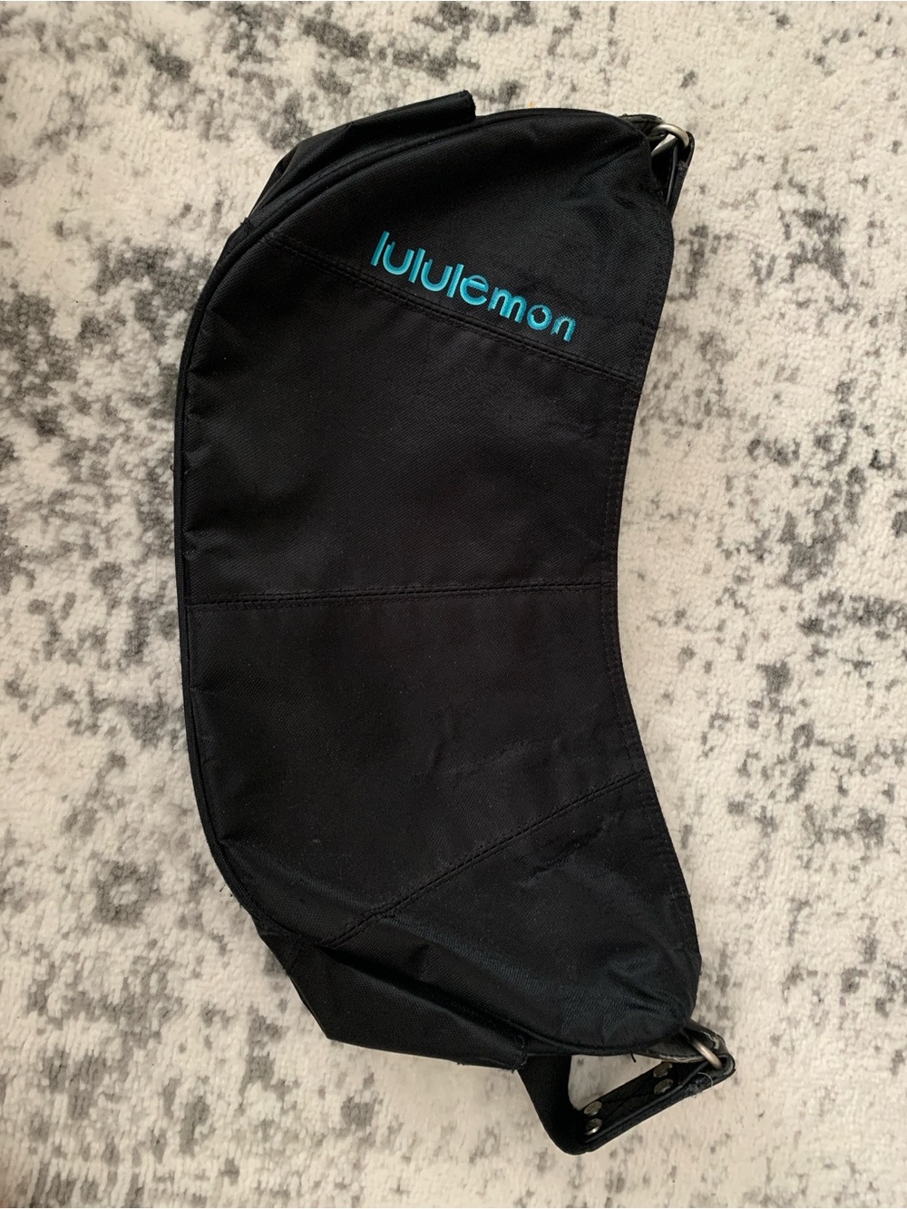lululemon athletica Black Shoulder Bag with Teal Logo